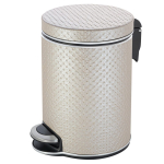 Ведро  5л Geralis Punto V-PLH-B   бежевое  кант хром