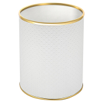 Ведро для мусора 7,5л открытое Geralis M-PWG-S PUNTO белое, кант золото