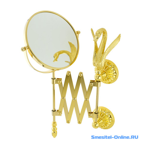 Фото Зеркало оптическое пантограф 18 см Migliore Luxor 26130 золото