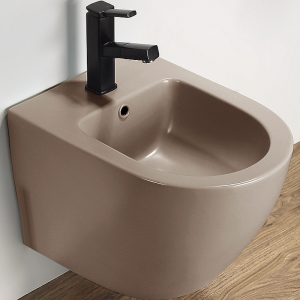 Биде подвесное Ceramalux В2342BDMC капучино матовое