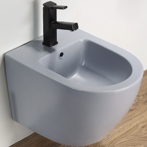 Биде подвесное Ceramalux В2342BDMHL голубое матовое