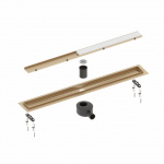 Душевой лоток 100 Timo Drain System DS230210/17 золото матовое (решетка под плитку)