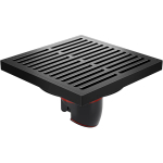 Душевой трап 10х10 Orange OT01-007b черный