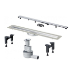 Сет 4 в 1: Душевой лоток 100 cм Viega Advantix Basic Set 753184 с решеткой хром