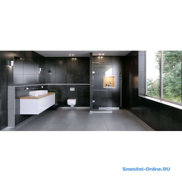 Трап пристенный Berges Wasserhaus Wall 100 091157 хром боковой выпуск ...