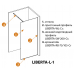 Душевая перегородка 115 Cezares Libarta LIBERTA-L-1-115-C-Cr хром 