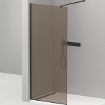 Душевая перегородка 80 Cezares Liberta LIBERTA-L-1-80-BR-NERO черный матовый