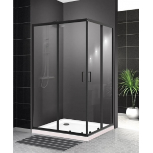 Душевой уголок 100х80 BelBagno Uno UNO-195-AH-2-100/80-C-NERO черный 