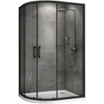 Душевой уголок 100х90 Abber Schwarzer Diamant AG01190B черный