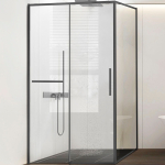 Душевой уголок 110х90 Vincea Slim Soft VSR-1SS9011CLGM вороненая сталь