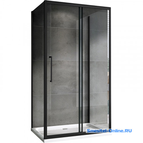 Фото Душевой уголок 120x60 Abber Schwarzer Diamant AG30120BH-S60B-S60B черный