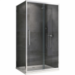 Душевой уголок 120x60 Abber Schwarzer Diamant AG30120H-S60 хром