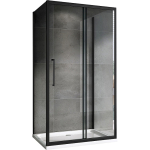 Душевой уголок 180х80 Abber Schwarzer Diamant AG30180BH-S50B-S50B черный