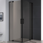 Душевой уголок 80x80 Cezares Slider SLIDER-A-2-70/80-BR-NERO черный матовый