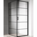 Душевой уголок 90 AQUAme R AQM5215-RH-9 черный матовый