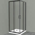 Душевой уголок 90х90 BelBagno Uno UNO-195-A-2-90-C-NERO черный матовый