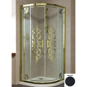 Душевой уголок  ZS-F NOVO 100*90 02М Felicita Gold профиль черный матовый стекло Felicita Gold