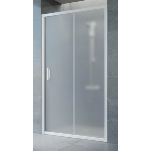 Дверь в душевой проем ZP NOVO 105 01 10 профиль белый стекло сатин