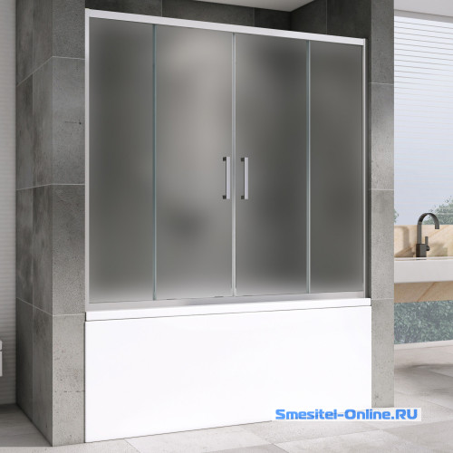 Фото Шторка на ванну 170 Abber Schwarzer Diamant AG57170M хром