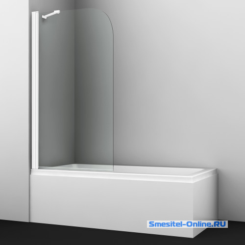 Фото Шторка на ванну 80 см Wasserkraft Leine 35P01-80WHITE Fixed