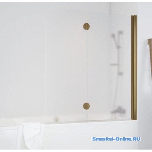 Фото Шторка на ванную  E2V 120 05 10 R профиль бронза стекло сатин