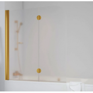 Шторка на ванную  E2V 120 09 10 L профиль золото стекло сатин