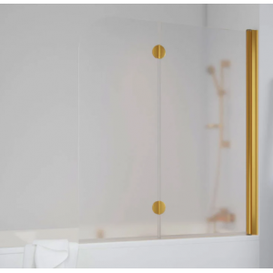 Шторка на ванную  E2V 120 09 10 R профиль золото стекло сатин