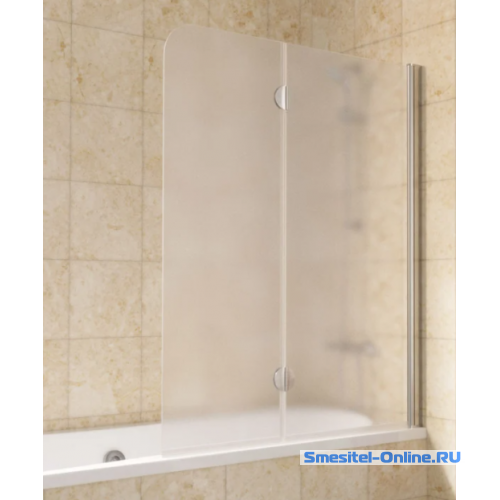 Фото Шторка на ванную  E2V LUX 120 08 10 R профиль глянцевый хром стекло сатин