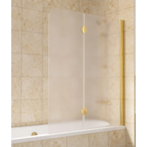 Шторка на ванную  E2V LUX 120 09 10 R профиль золото стекло сатин