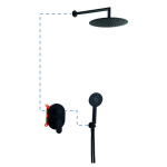 Душевая система AQG Beta 19BETER20805 черный матовый