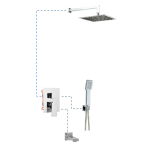 Душевая система AQG Bold 19BOLEC31602 хром