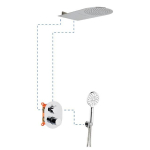 Душевая система AQG Tube 19TUBER31402 хром