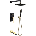 Душевая система Boheme Venturo 384-B-2 черная, золото