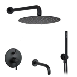Душевая система Giulini Futuro F6513-3-25ХNO черный матовый 