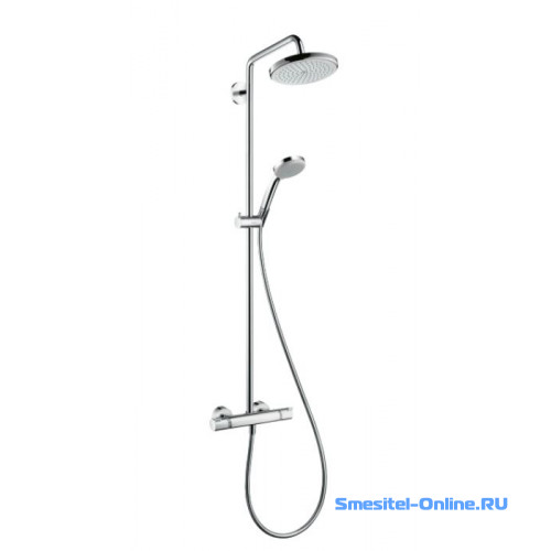 Фото Душевая система для душа Hansgrohe Croma 220 Showerpipe 27185000 хром