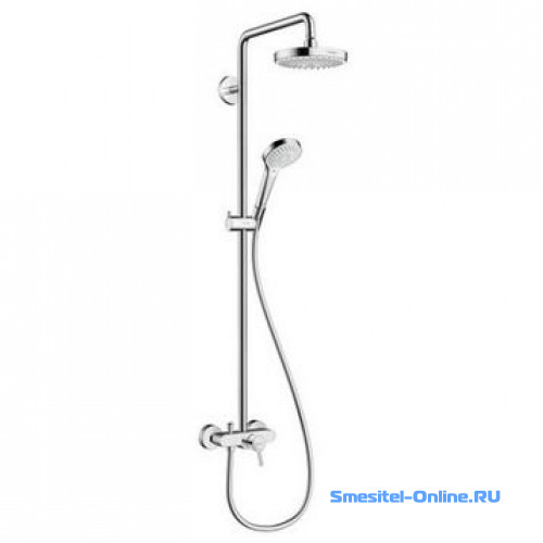 Фото Душевая система для душа Hansgrohe Croma Select S Showerpipe 27255400 хром белый