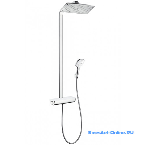 Фото Душевая система для душа Hansgrohe Raindance Select Showerpipe 360 27112400 хром белый