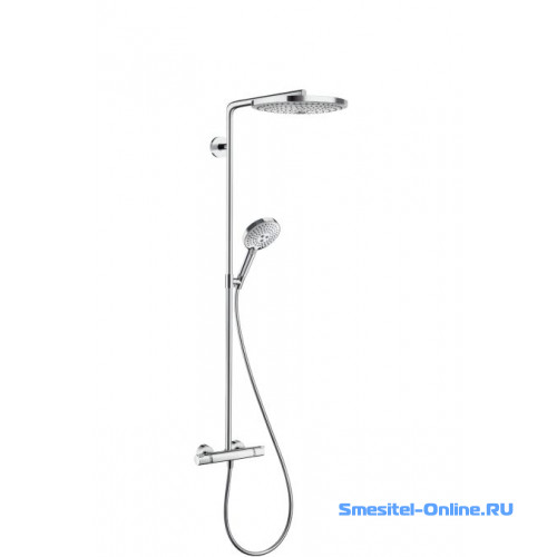 Фото Душевая система Hansgrohe Raindance Select Showerpipe S300 27133400 хром белый