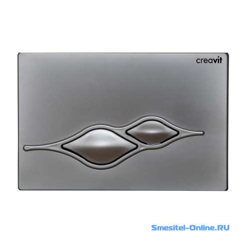 Фото  Кнопка для инсталляции Creavit UFO матовая серая GP1002.00