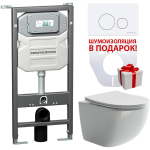 Комплект с унитазом Ceramica Nova Forma CN3009_1001W_1000 с сиденьем микролифт