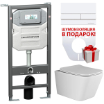 Комплект с унитазом Ceramica Nova Metric CN3007_1002W_1000 с сиденьем микролифт