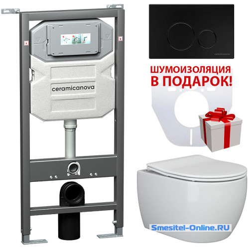 Фото Комплект с унитазом Ceramica Nova Play CN3001_1001B_1000 с сиденьем микролифт