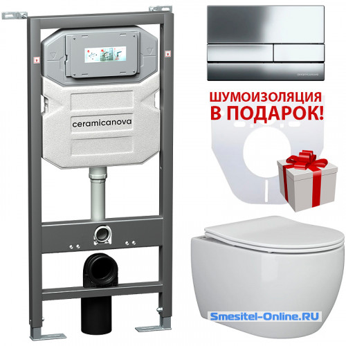 Фото Комплект с унитазом Ceramica Nova Play CN3001_1002CH_1000 с сиденьем микролифт