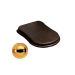 Крышка-сиденье деревянное орех с микролифтом CEZARES LAREDO CZR-165W-S-G петли золото
