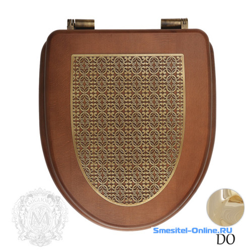 Фото Крышка-сиденье с микролифтом Migliore Milady ML.MLD-26.715.NC.DO орех золото новый арт. 24338