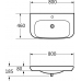  Раковина 80x48 cм Belbagno Alpina ALP-800-CB-LVB  