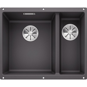 Мойка 55,5x46 см Blanco Subline 340/160-U Silgranit темная скала 523549