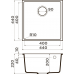 Мойка кухонная 44х44 Omoikiri Bosen 44-U-BL черная 4993595 