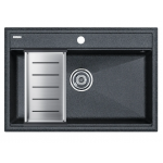 Мойка кухонная 75х51 Paulmark Stepia PM117551-DG+A375-BS графит, с коландером