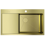 Мойка кухонная 86х51Omoikiri Akisame 86 Side R LG 4997046 PVD SUS304 светлое золото
